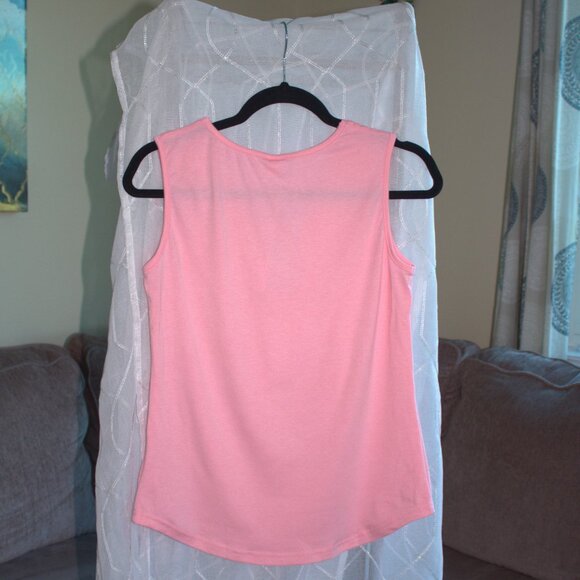 ELGOGY V-Neck Pink Tank Top - Picture 2 of 5